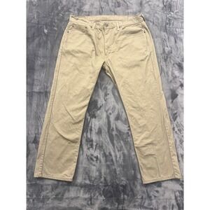 Levi's 559 Relaxed Straight Jeans Mens 38x30 Khaki Tan Cotton‎ Denim Dad Style